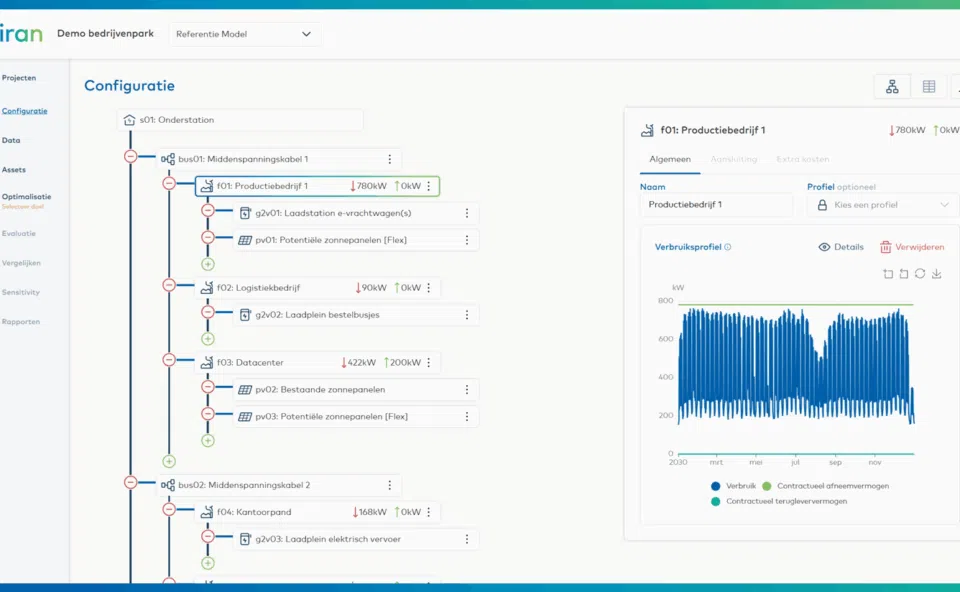 Afbeelding van de Energy System Configurator tool.